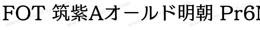 FOT 筑紫Aオールド明朝 Pr6N M字体转换